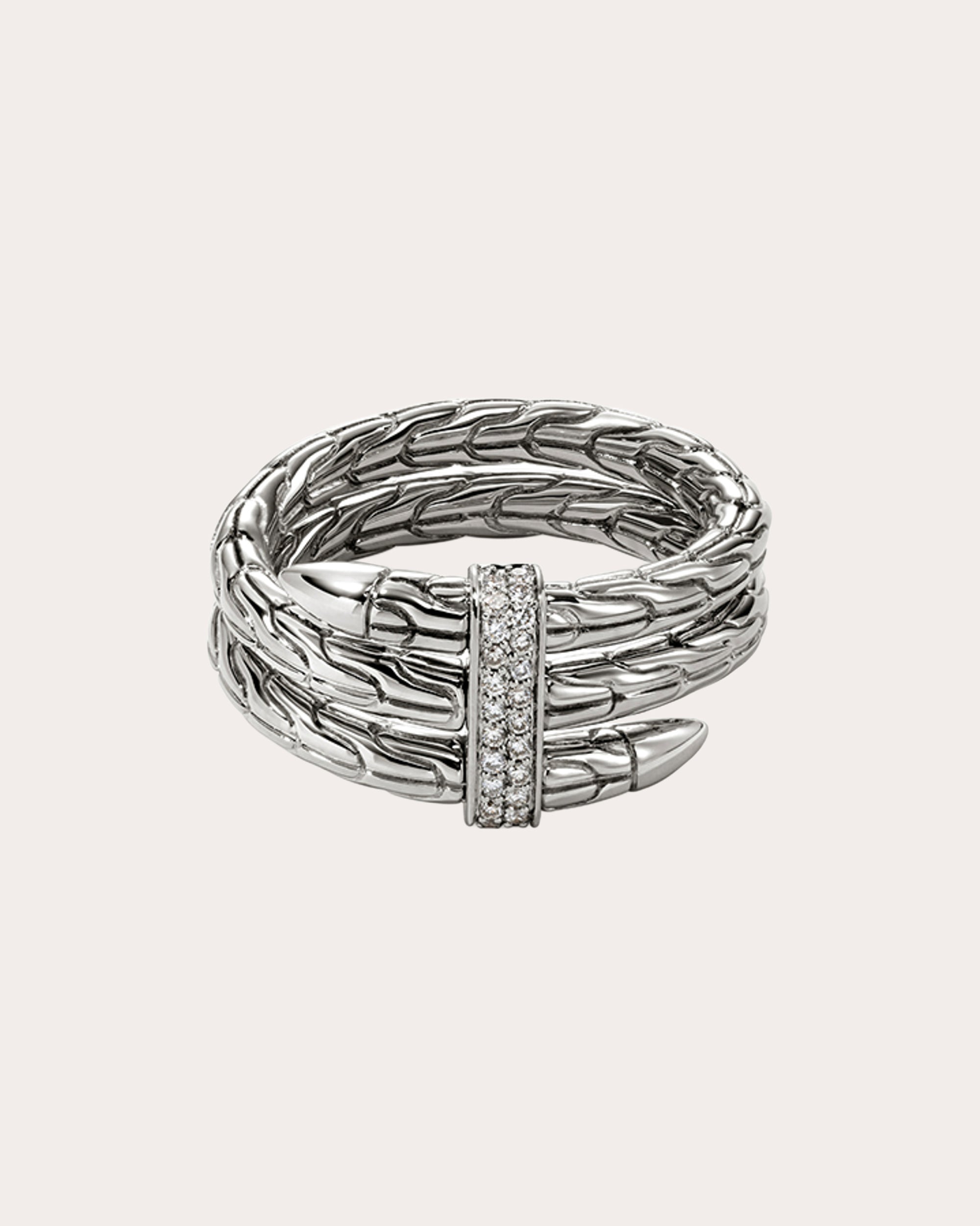 Diamond Wide Spear Ring