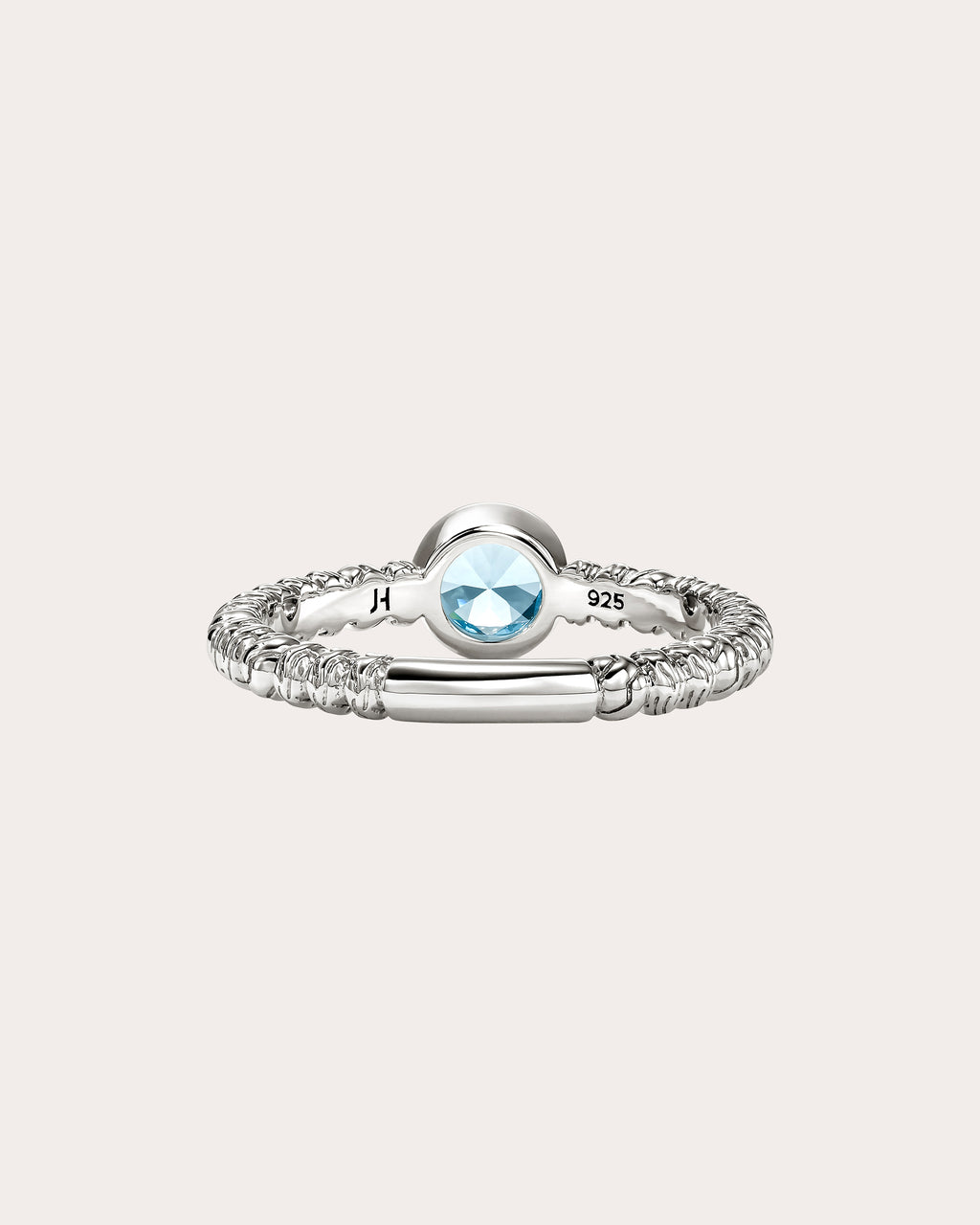 Swiss Blue Topaz Heishi Gem Ring