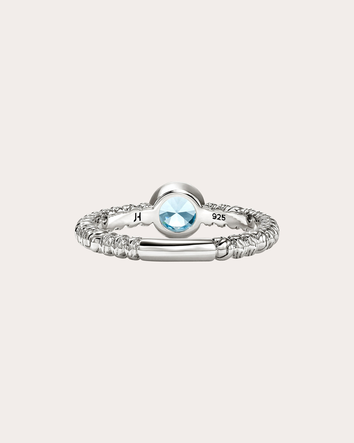 Swiss Blue Topaz Heishi Gem Ring
