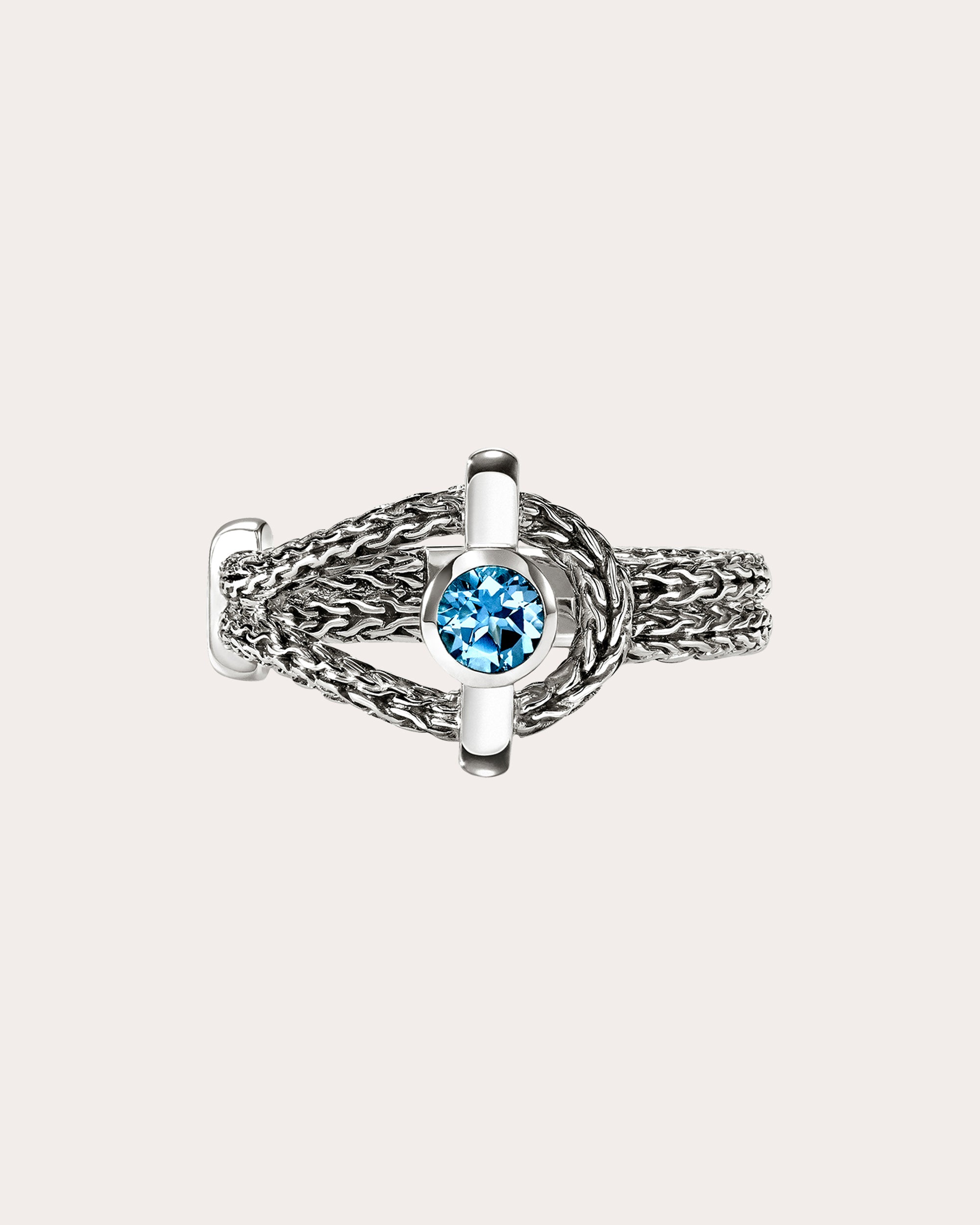 Swiss Blue Topaz Icon Ring
