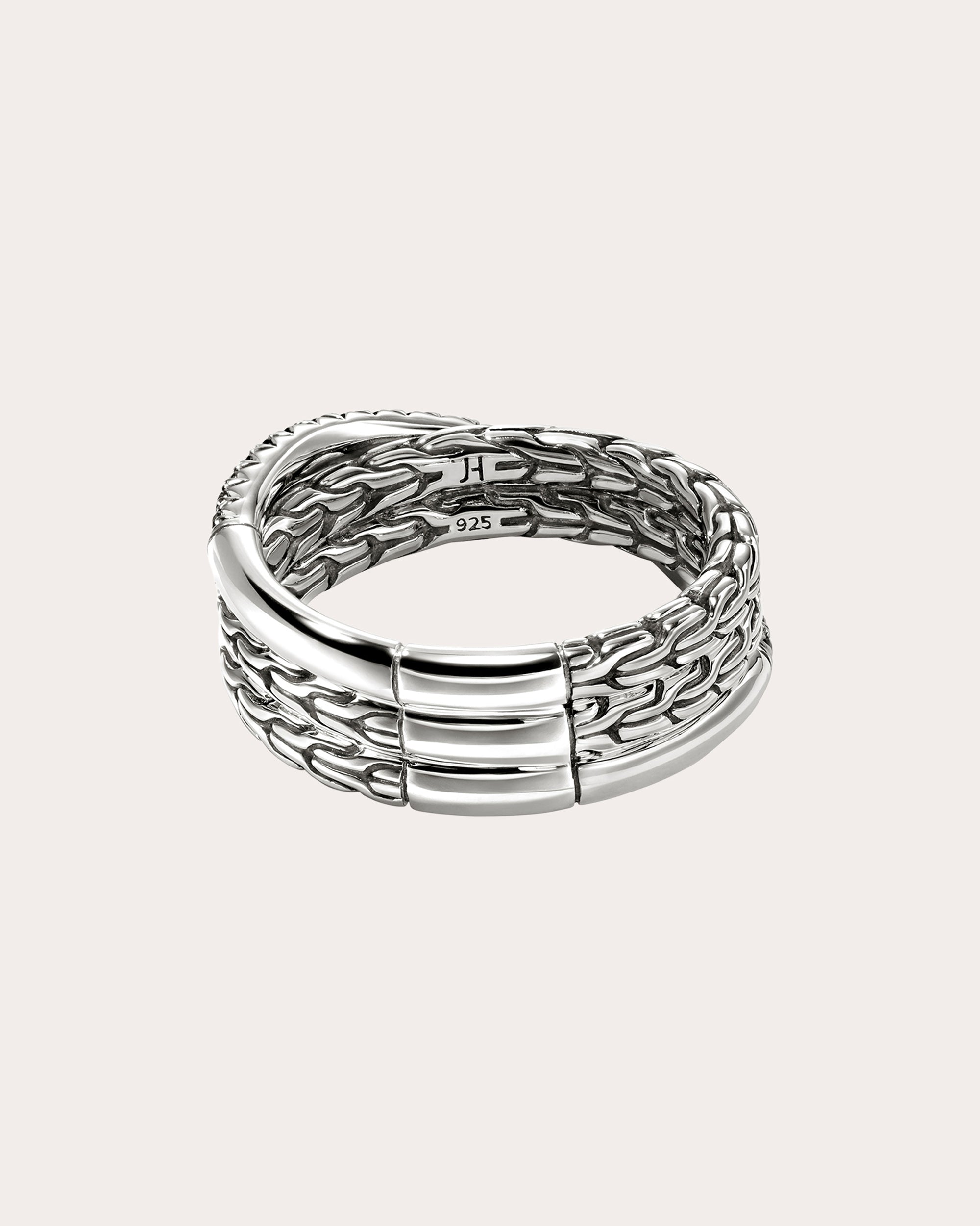 Black Sapphire JH Essential Pavé Crossover Ring