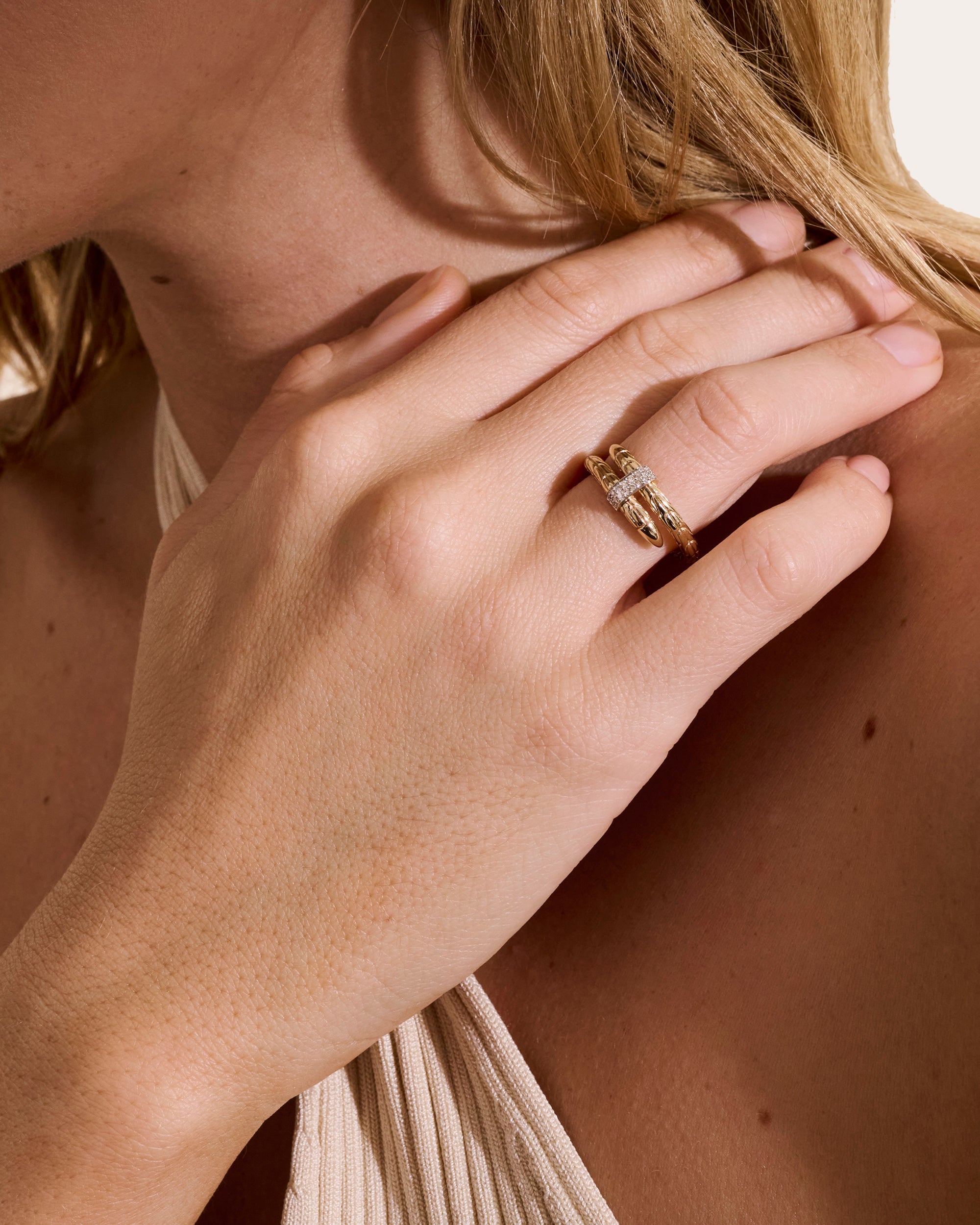Diamond & 14k Gold Spear Ring