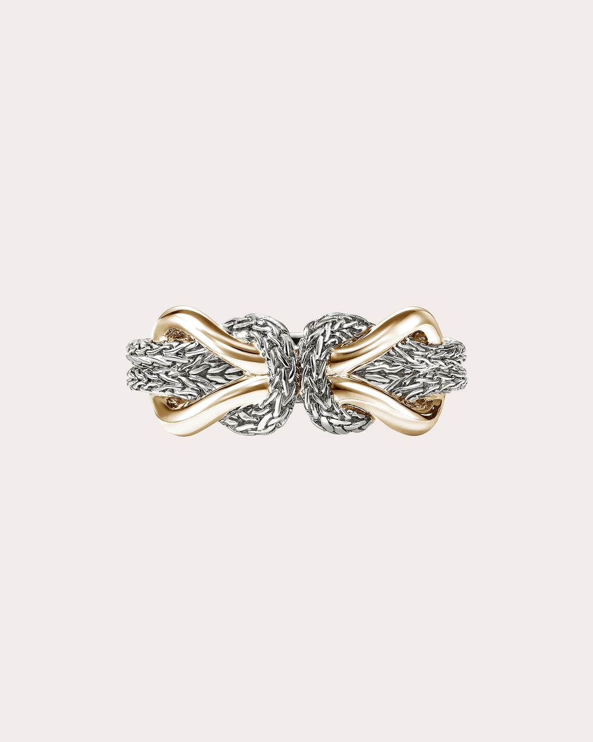 Two-Tone Infinite Love Knot Ring