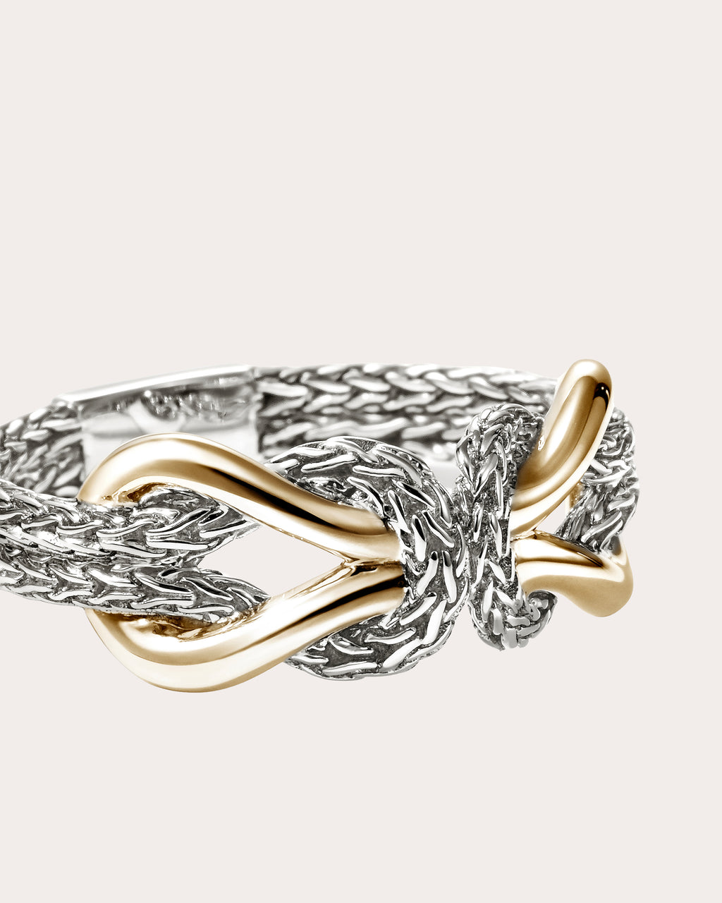 Two-Tone Infinite Love Knot Ring