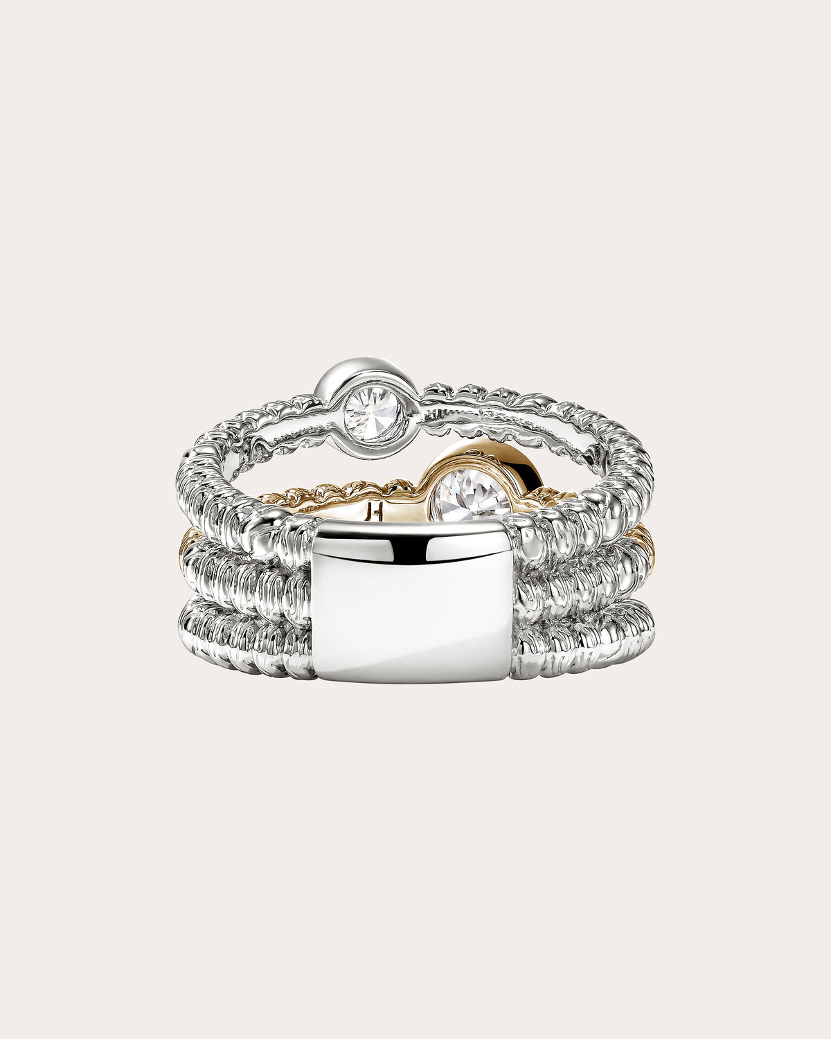 Diamond & Two-Tone JH Lovestruck™ Heishi Ring