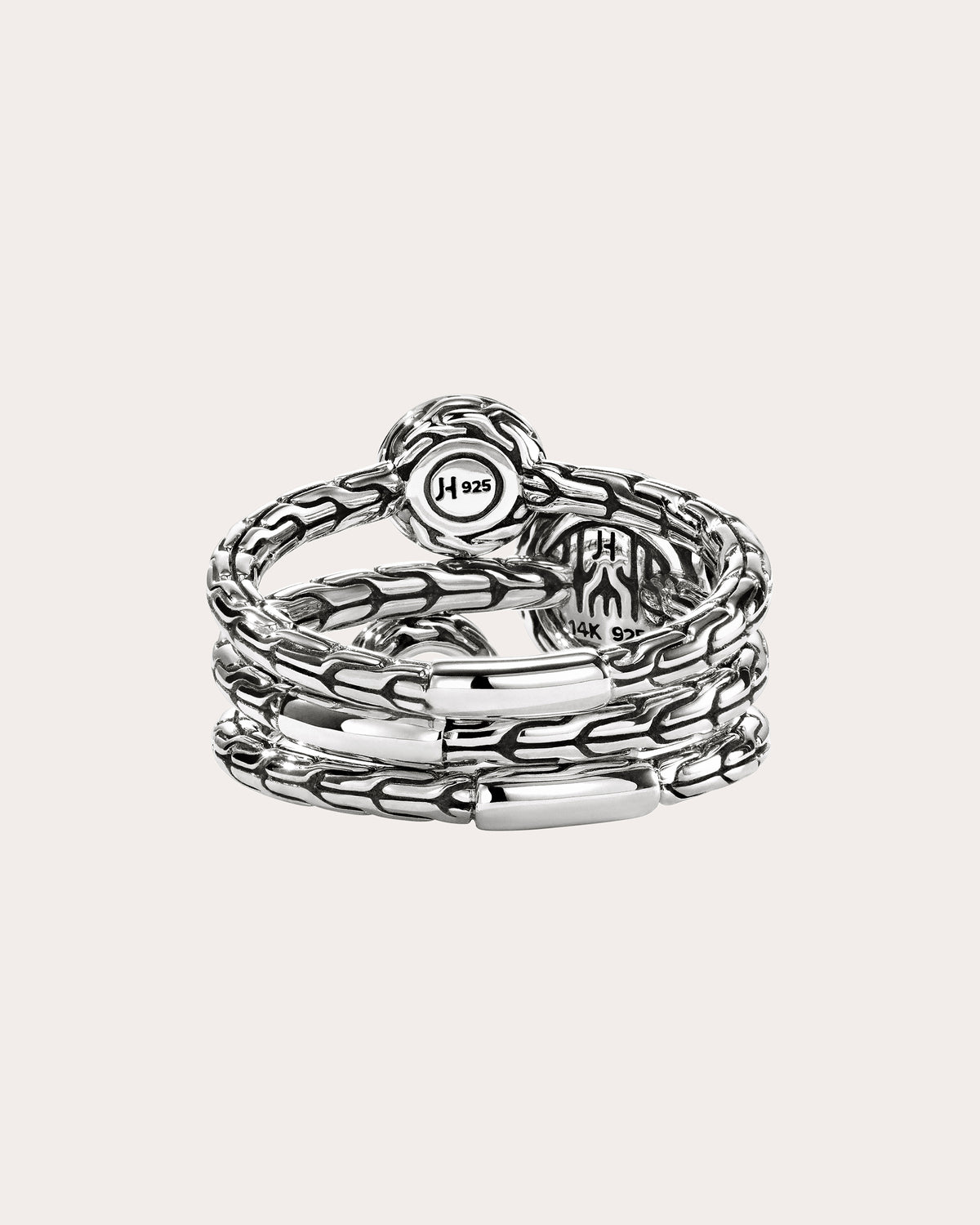 Diamond & Two-Tone JH Essential Stacking Ring