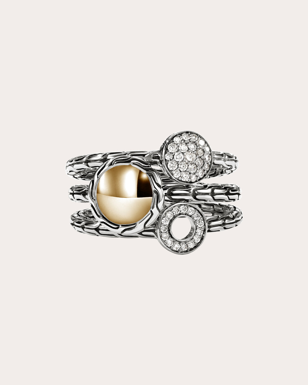 Diamond & Two-Tone JH Essential Stacking Ring