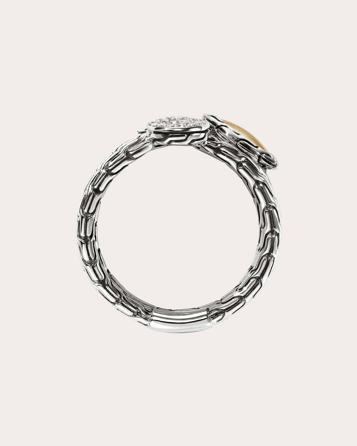 Diamond & Two-Tone JH Essential Stacking Ring