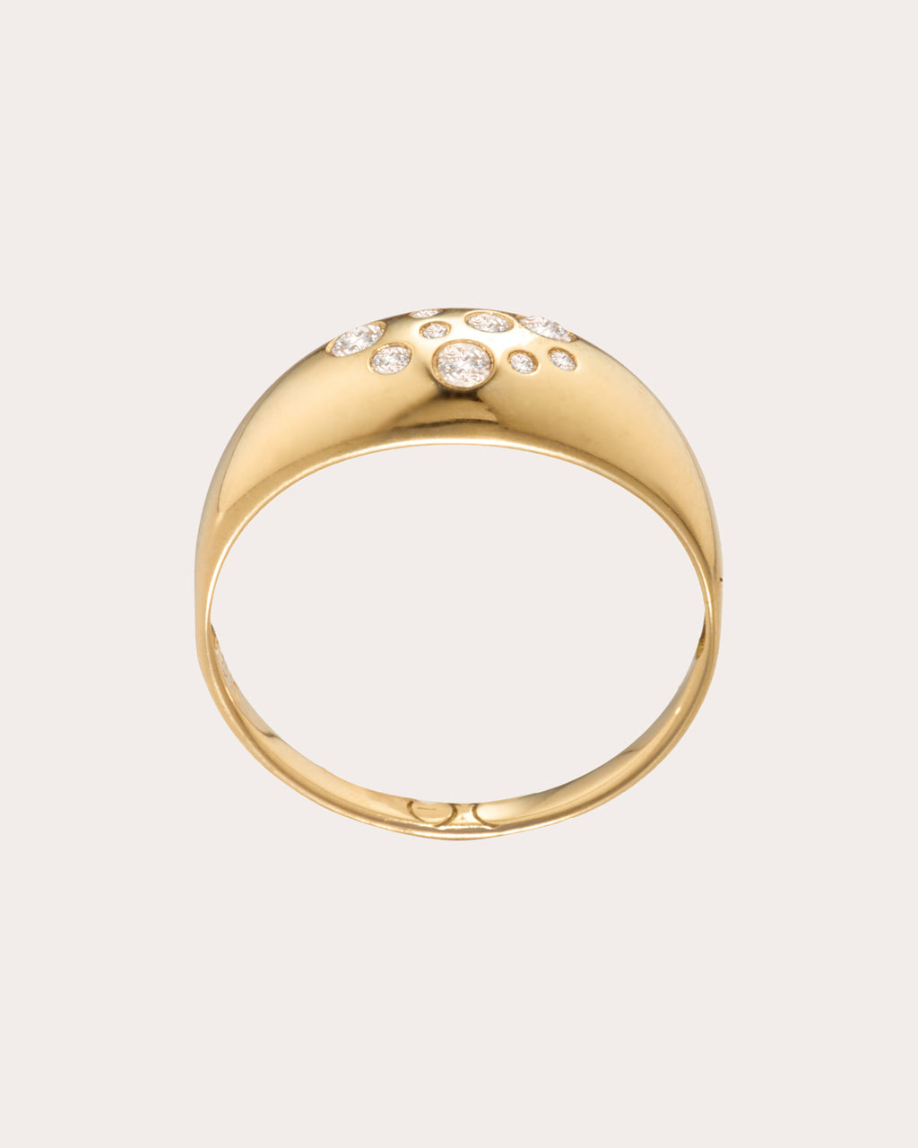 Diamond & 18k Gold Fairy Dust Dome Ring