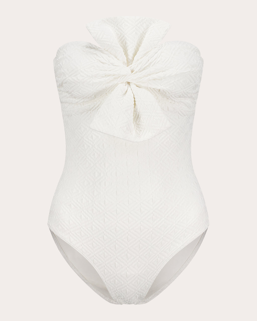 Raquel Jacquard Bow Bandeau One-Piece
