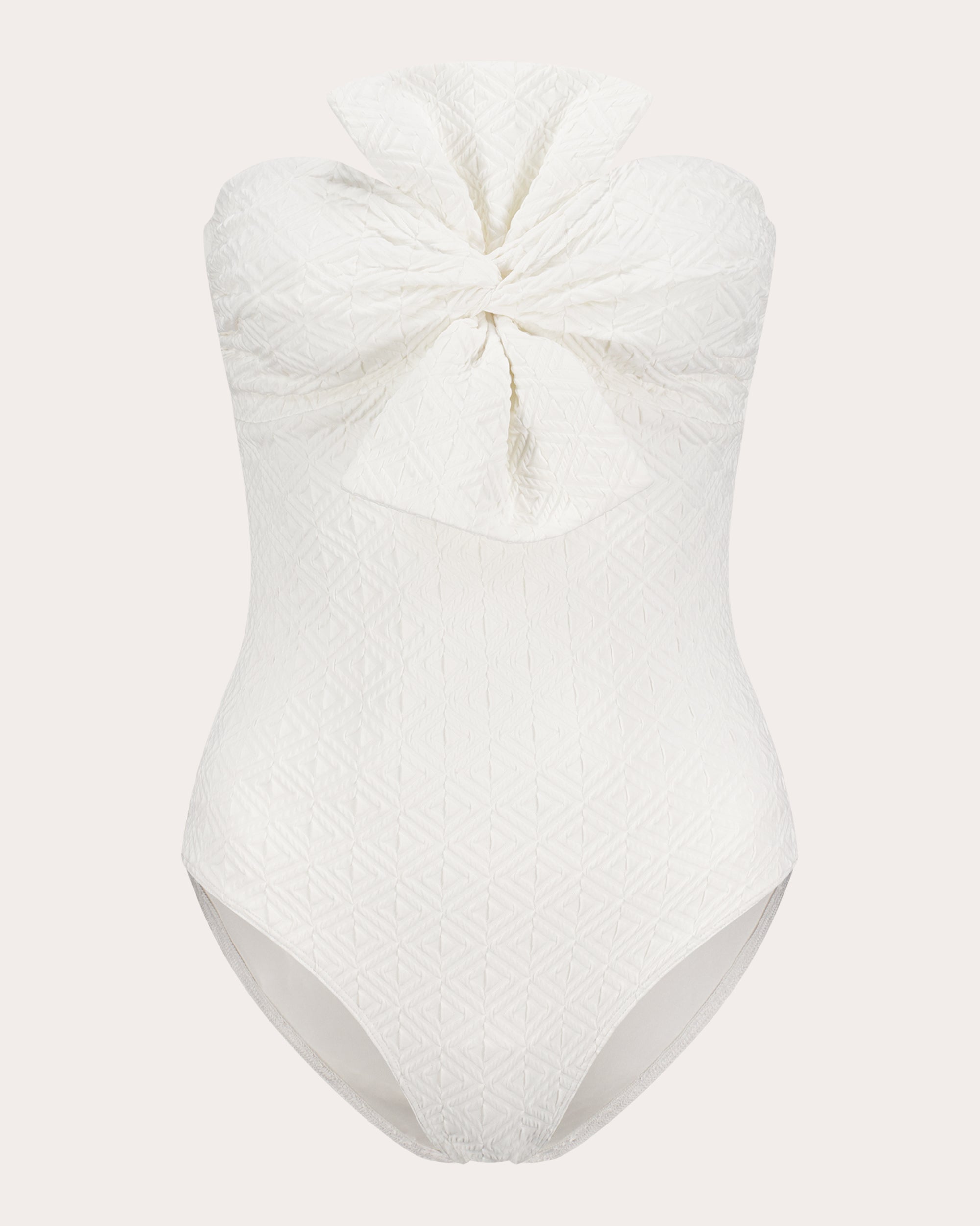 Raquel Jacquard Bow Bandeau One-Piece