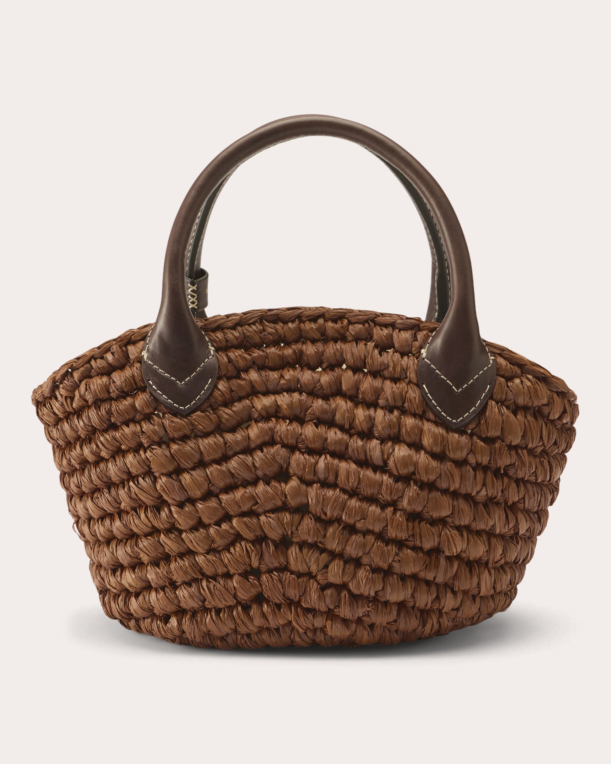 Raya Raffia Mini Basket Tote Bag