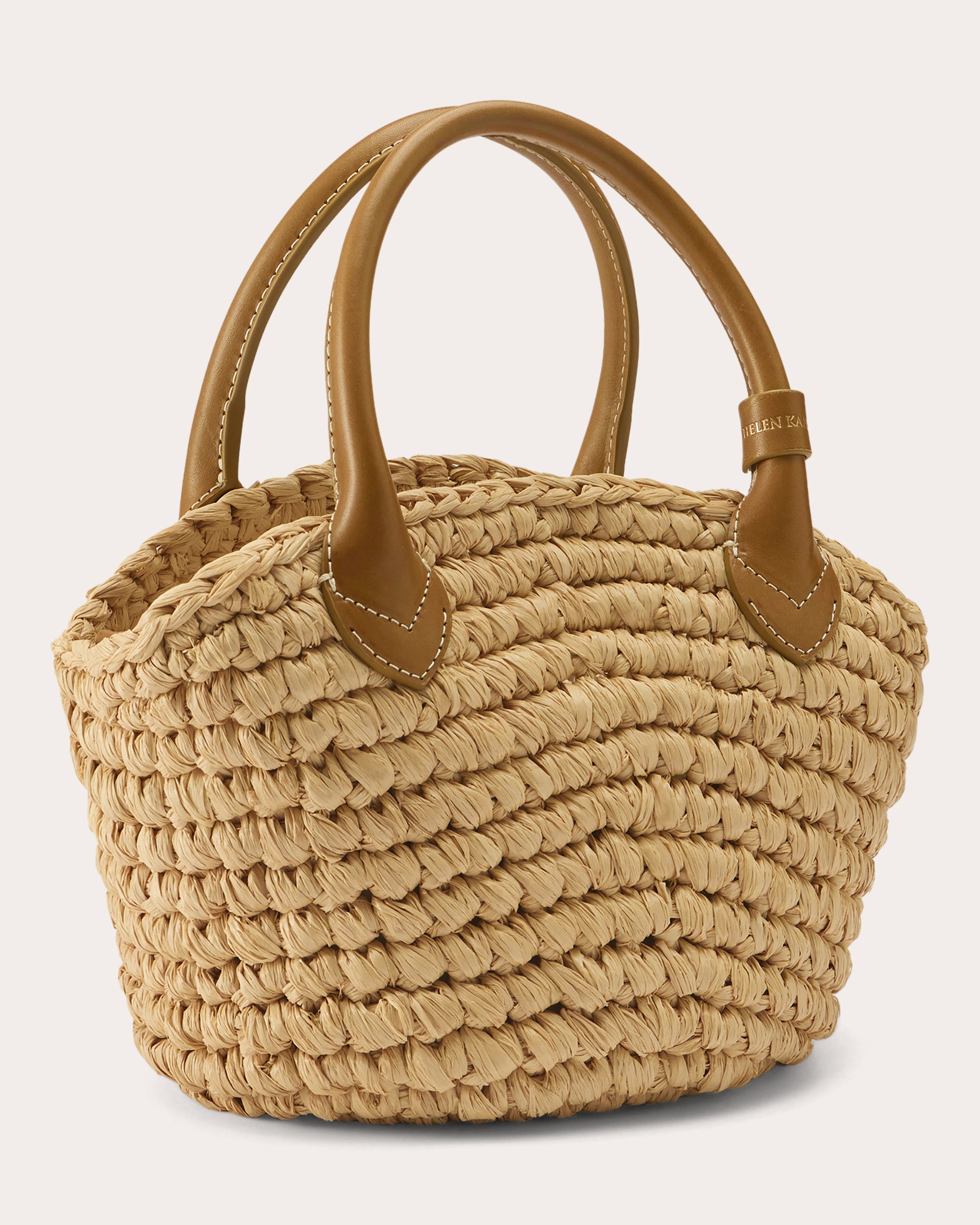 Raya Raffia Mini Basket Tote Bag