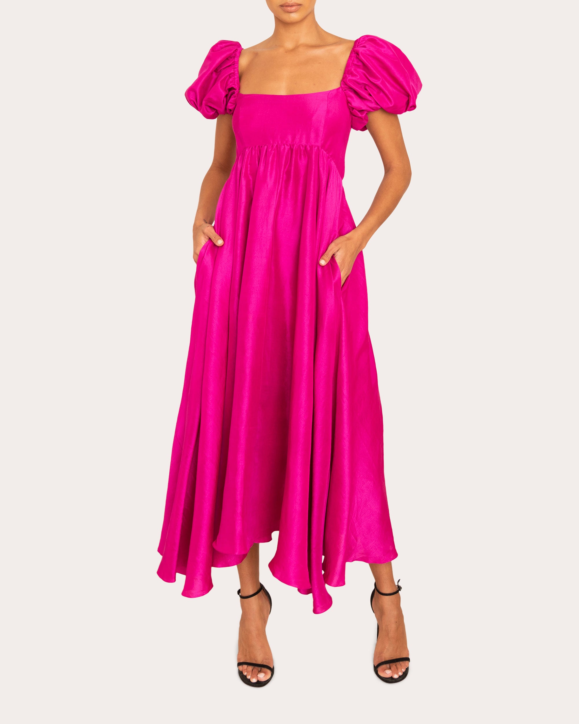 rory midi dress Rory Floral Midi Dress L / Purple