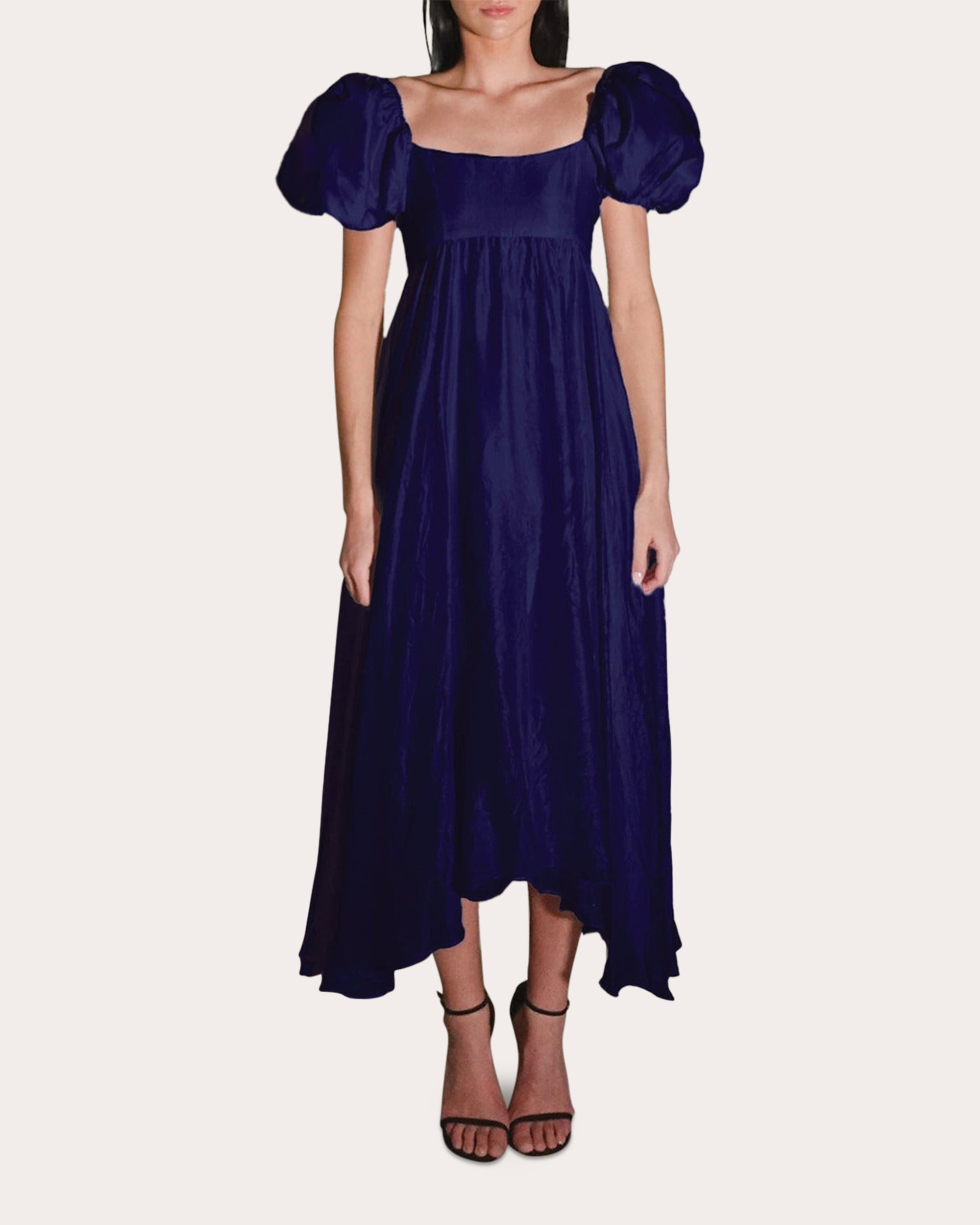 Rory Asymmetric Silk Midi Dress
