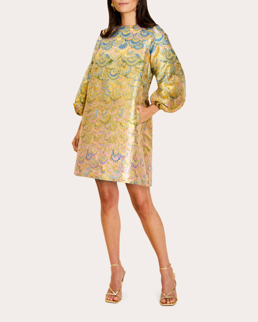 Rosanna Metallic Jacquard Mini Dress