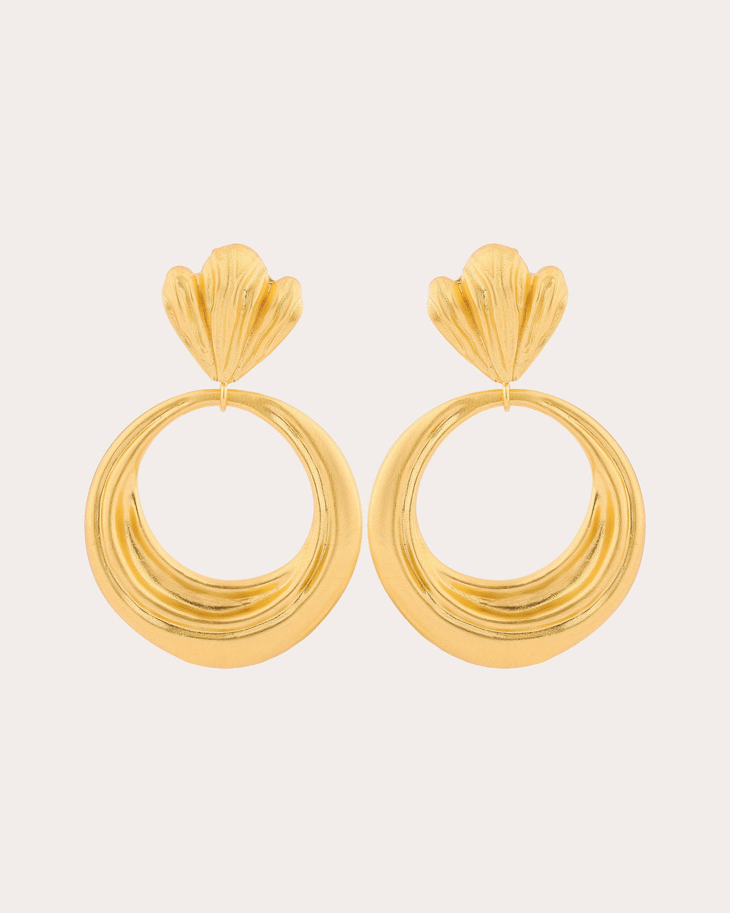 Large Rose Sand Drop Earrings