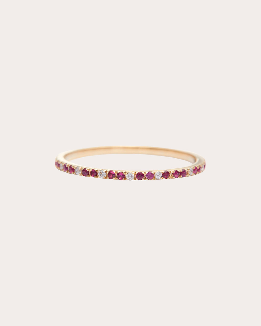 Ruby & Diamond Candy Stripe Infinite Ring
