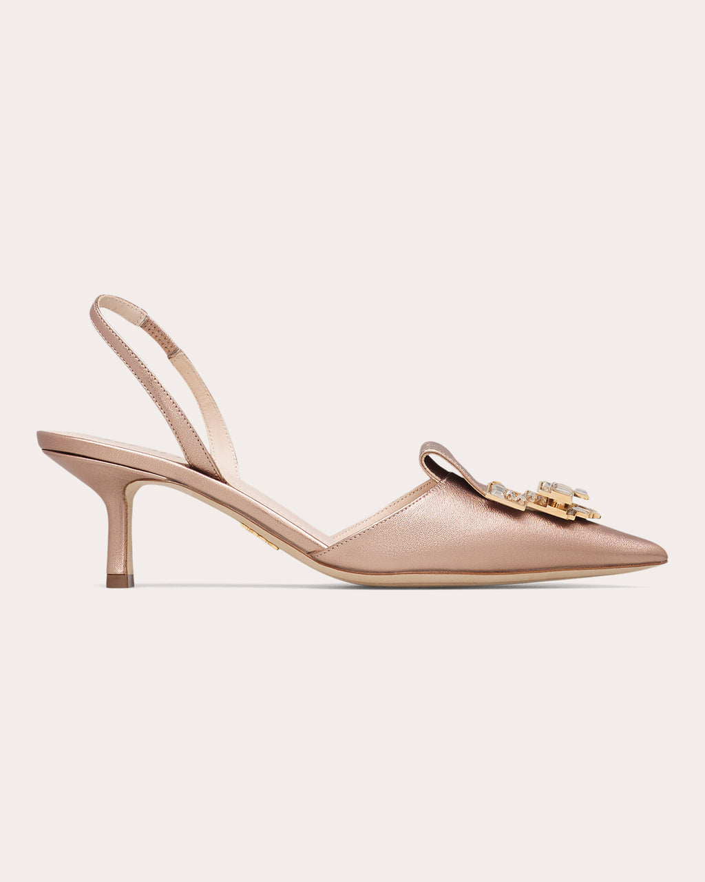Dafne 55 Crystal Leather Slingback