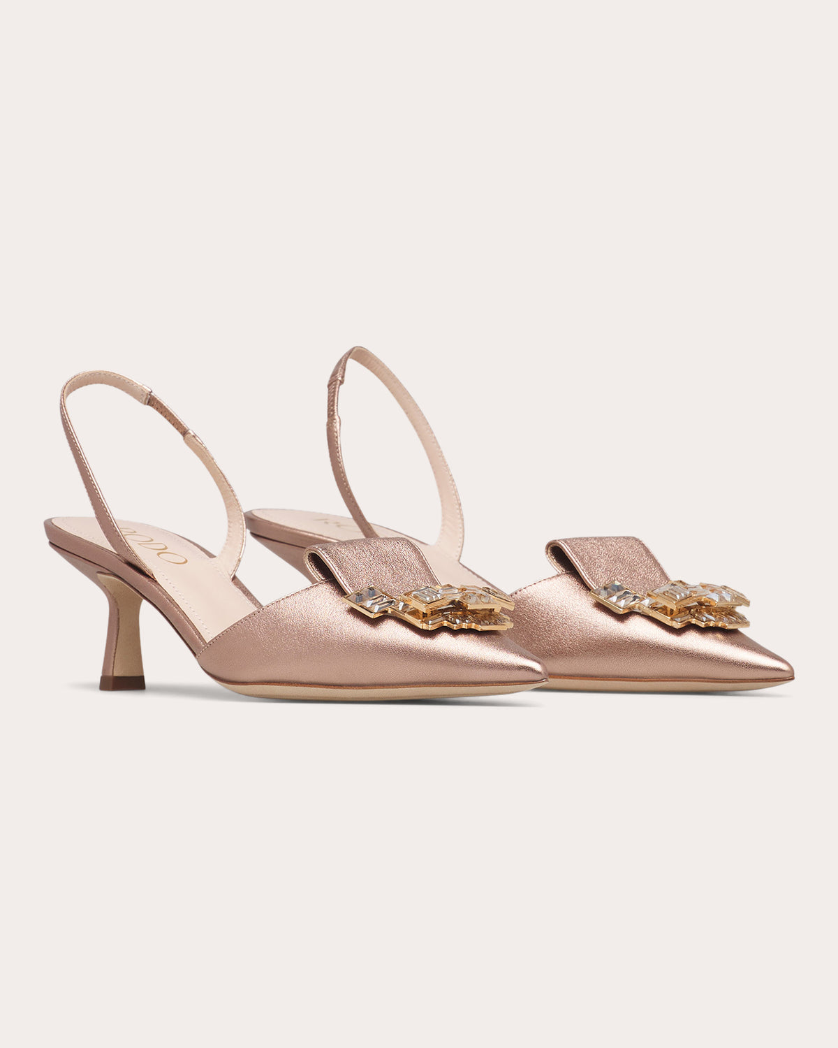 Dafne 55 Crystal Leather Slingback