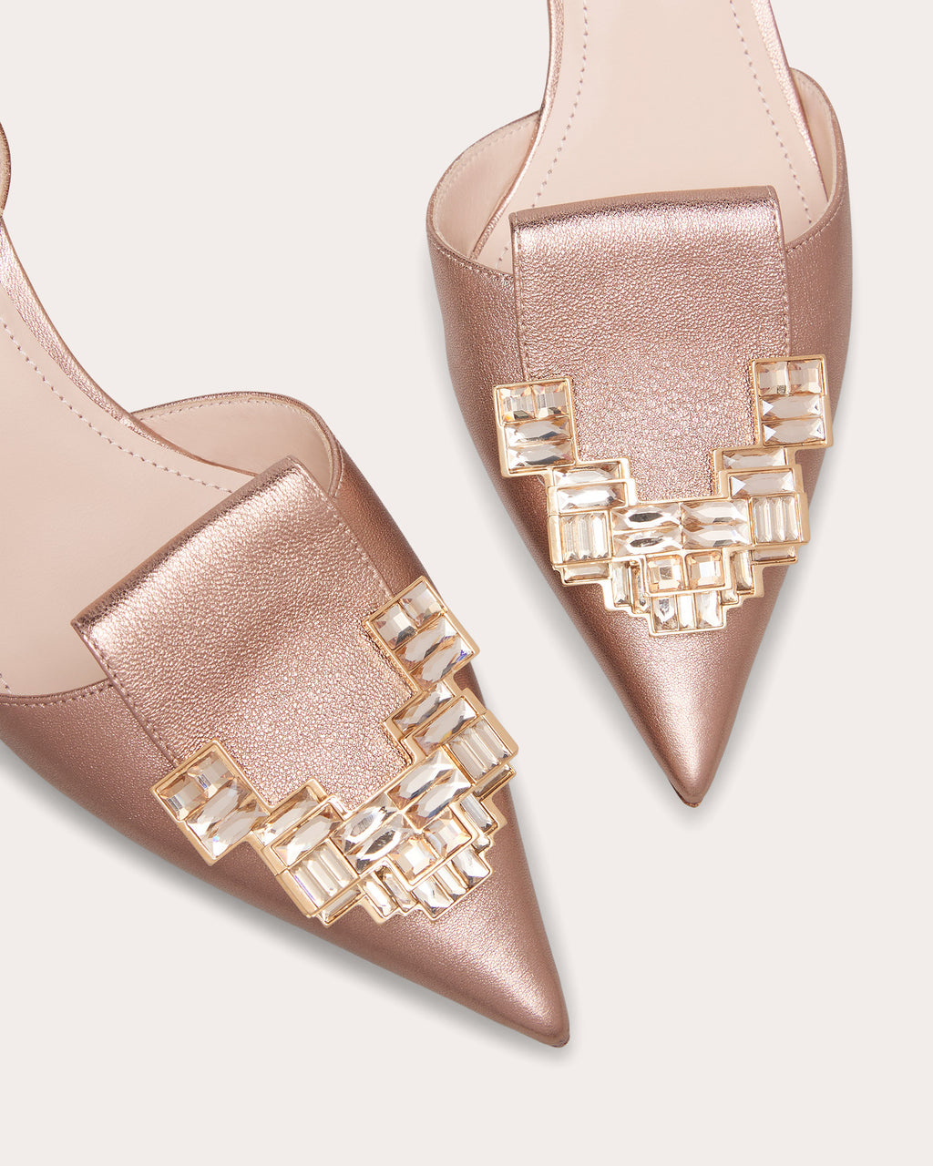 Dafne 55 Crystal Leather Slingback