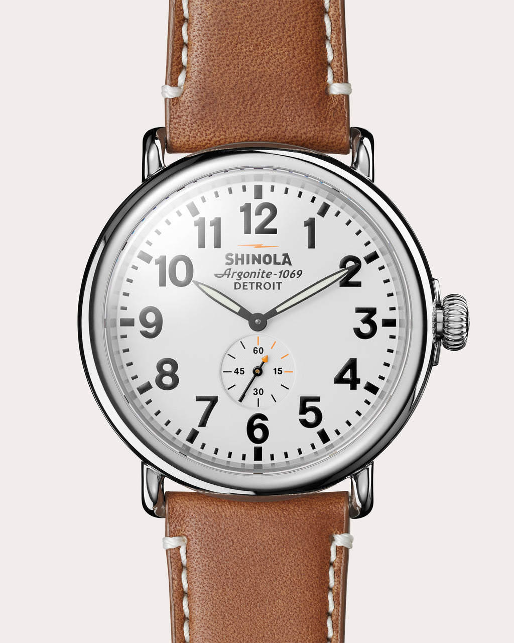 Men's Runwell 47mm Stainless Steel and Leather Watch