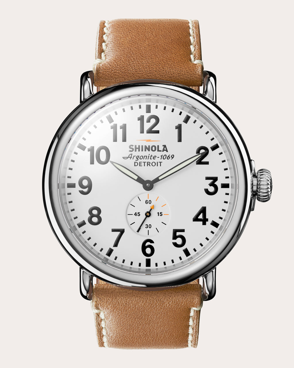 Men's Runwell 47mm Stainless Steel and Leather Watch