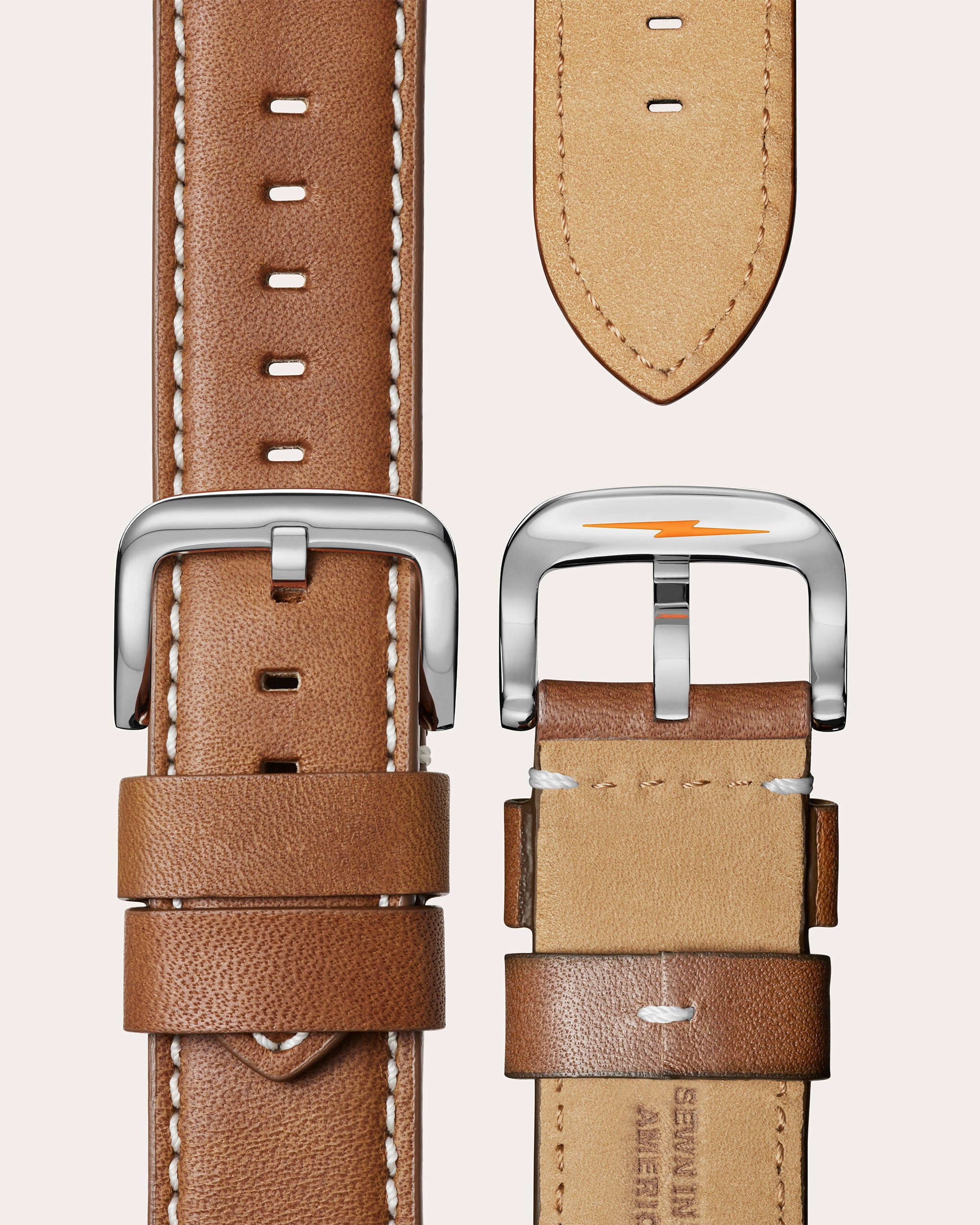 Men's Runwell 47mm Sub-Second Leather-Strap Watch