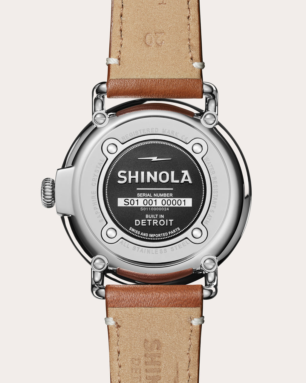 Men's Runwell 41mm Sub-Second Leather-Strap Watch