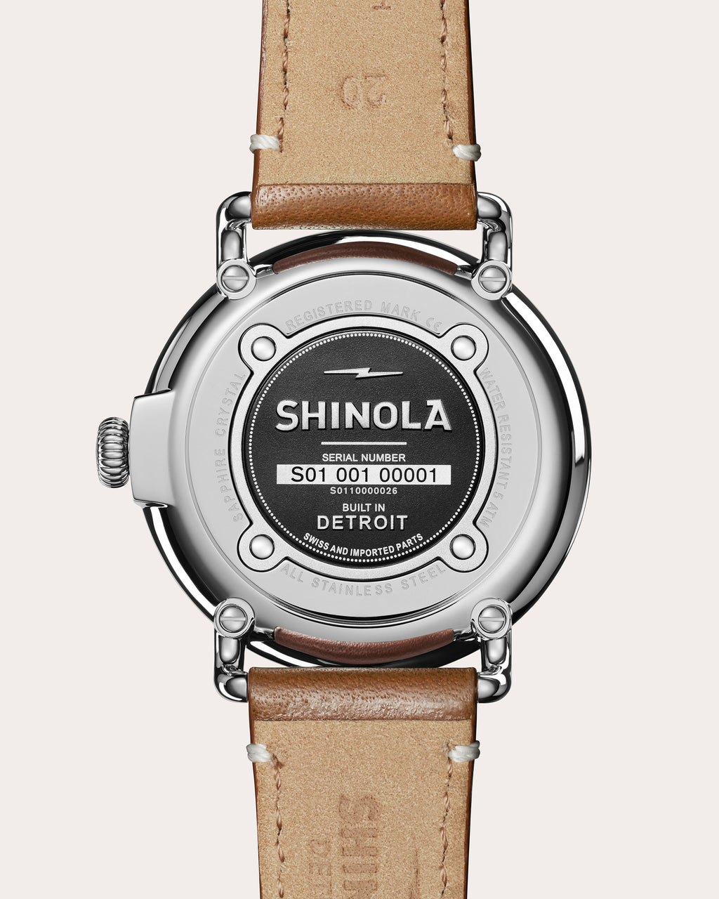 Men's Runwell 41mm Sub-Second Leather-Strap Watch