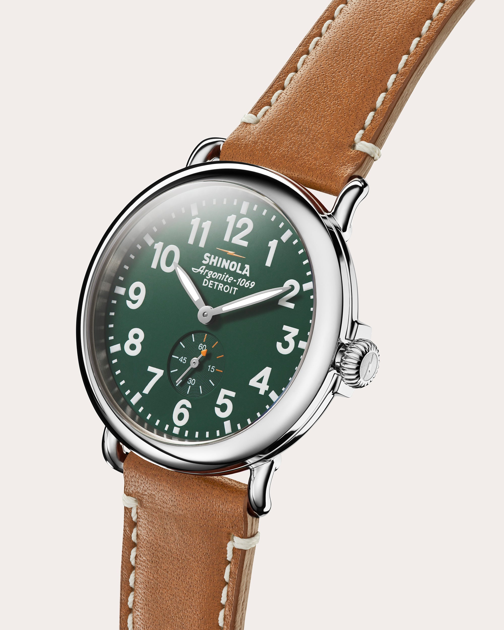 Men's Runwell 41mm Stainless Steel and Leather Watch