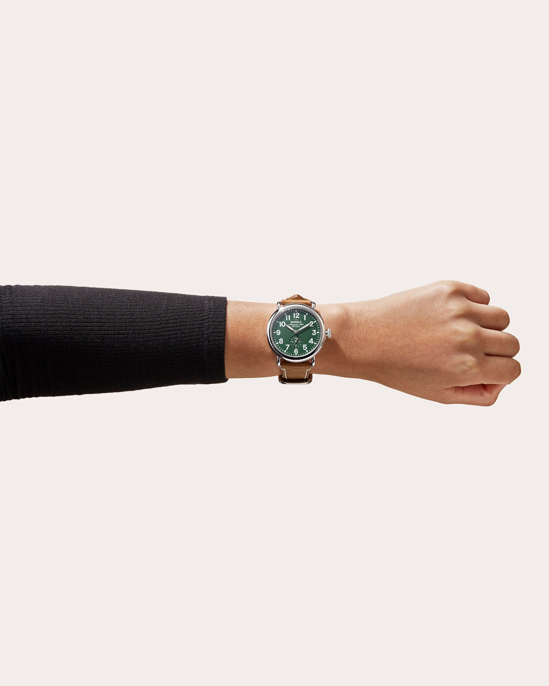 Men's Runwell 41mm Stainless Steel and Leather Watch