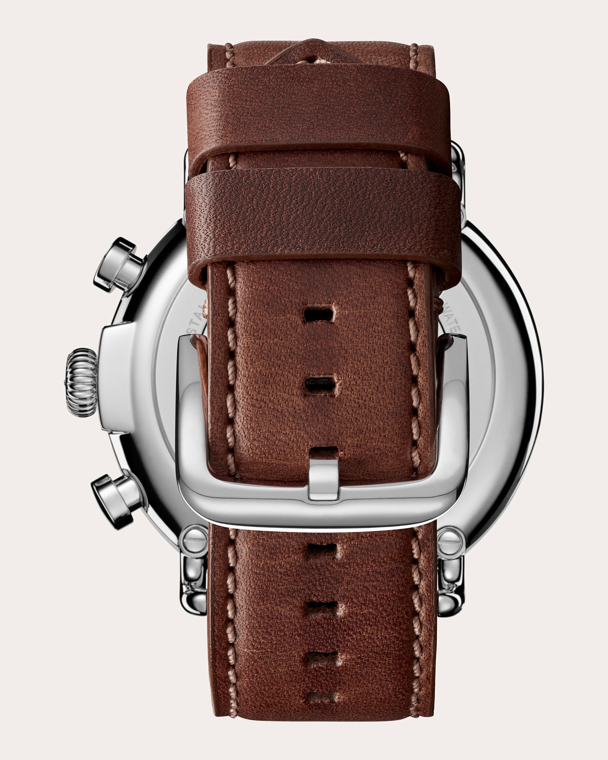 Men's Runwell Chronograph 47mm Stainless Steel and Leather Watch