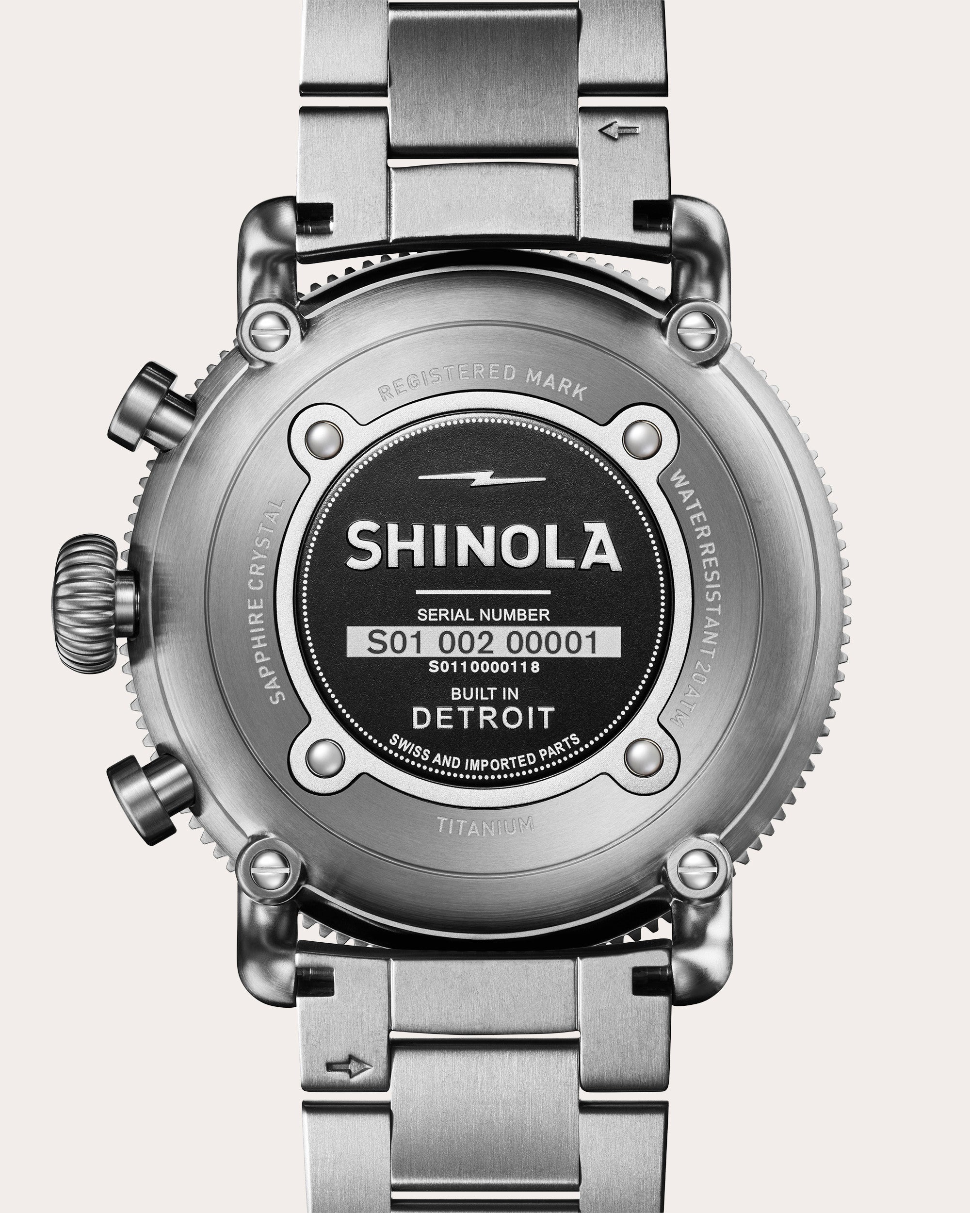 Men's Black Blizzard Runwell 48mm Chronograph Watch
