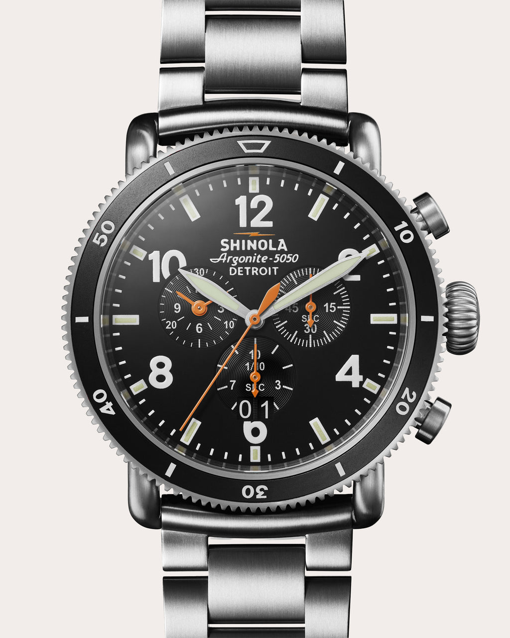 Men's Black Blizzard Runwell 48mm Chronograph Watch
