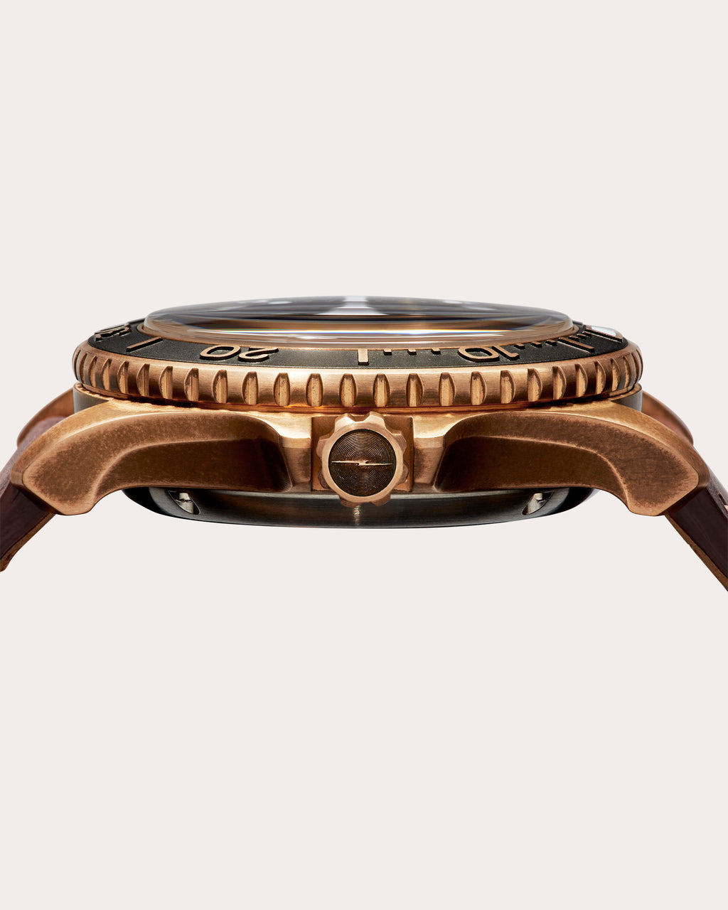 Men's Bronze Monster 43mm Leather-Strap Watch Set