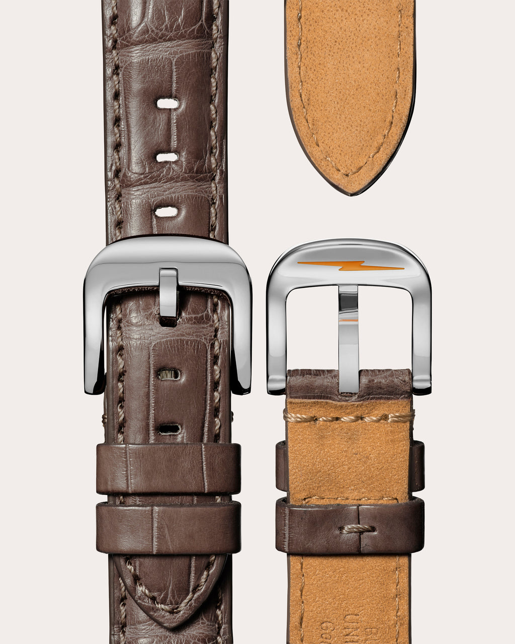 Canfield 38mm Croc Leather-Strap Watch