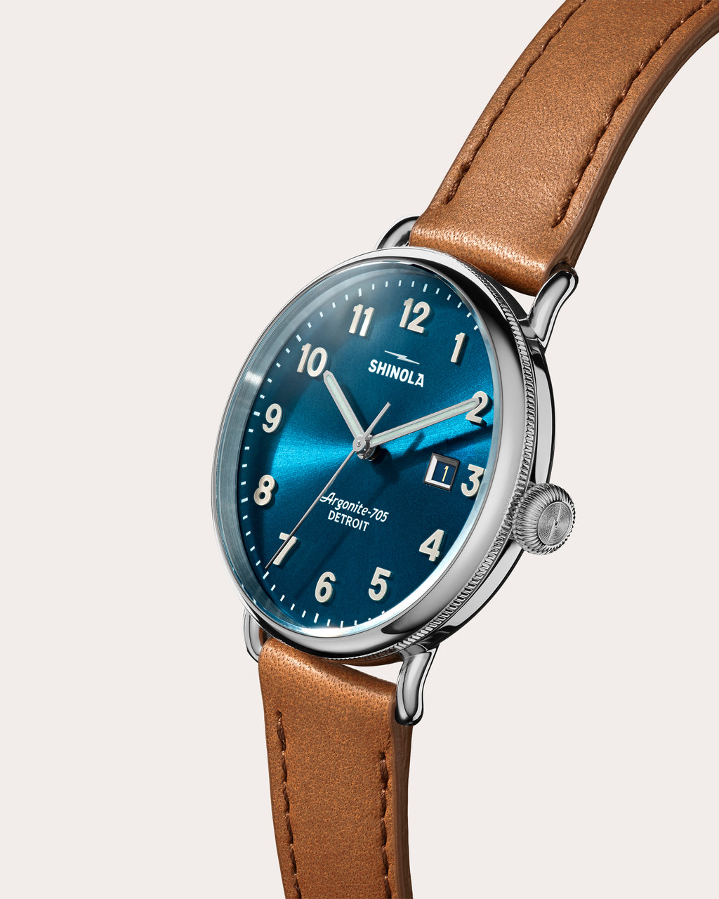 Canfield 38mm Leather-Strap Watch