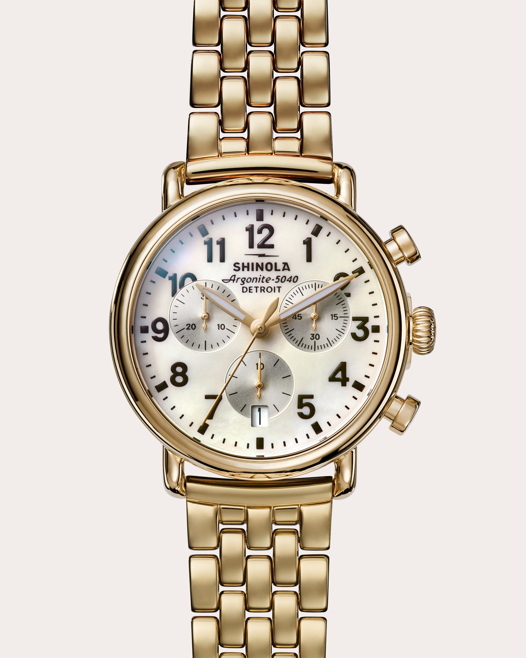 Runwell 37mm Three-Eye Chronograph Watch | Olivela
