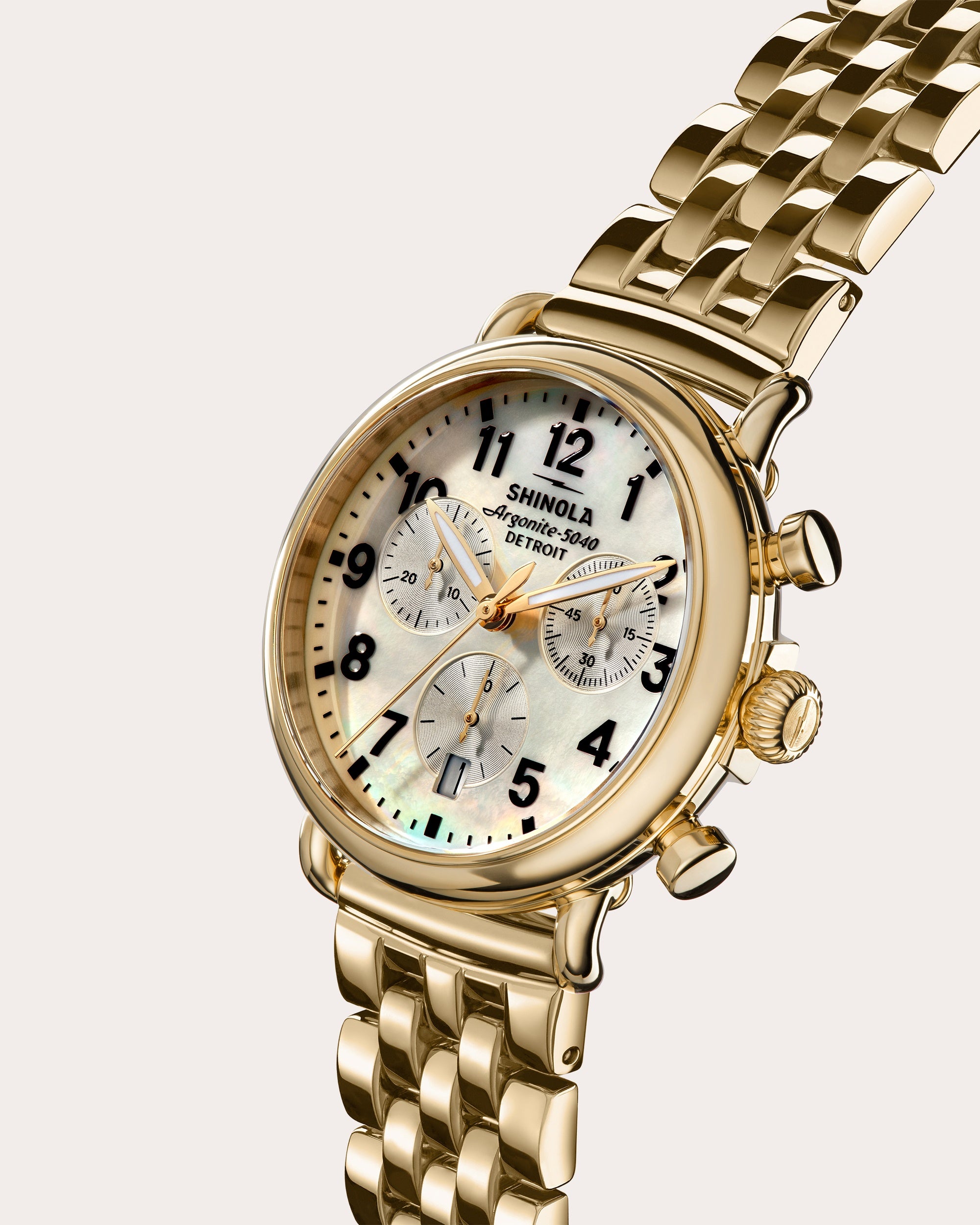 Runwell 37mm Three-Eye Chronograph Watch | Olivela