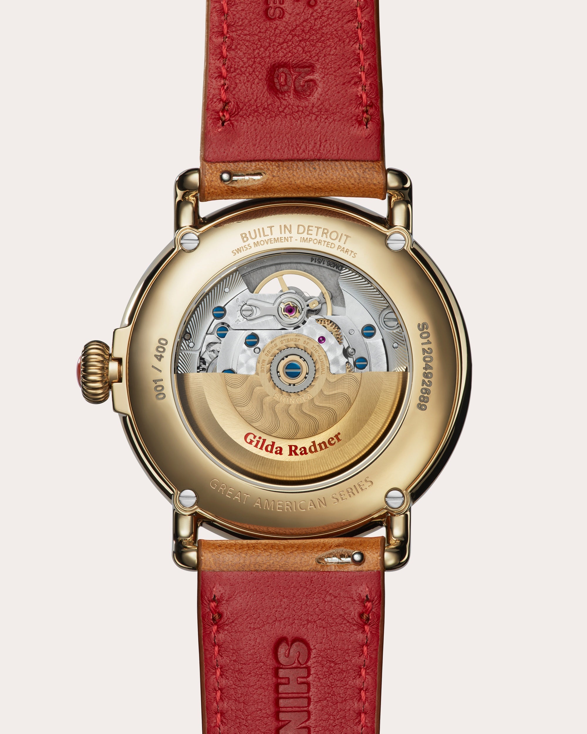 Jasper Runwell Gilda 39mm Leather-Strap Watch | Olivela