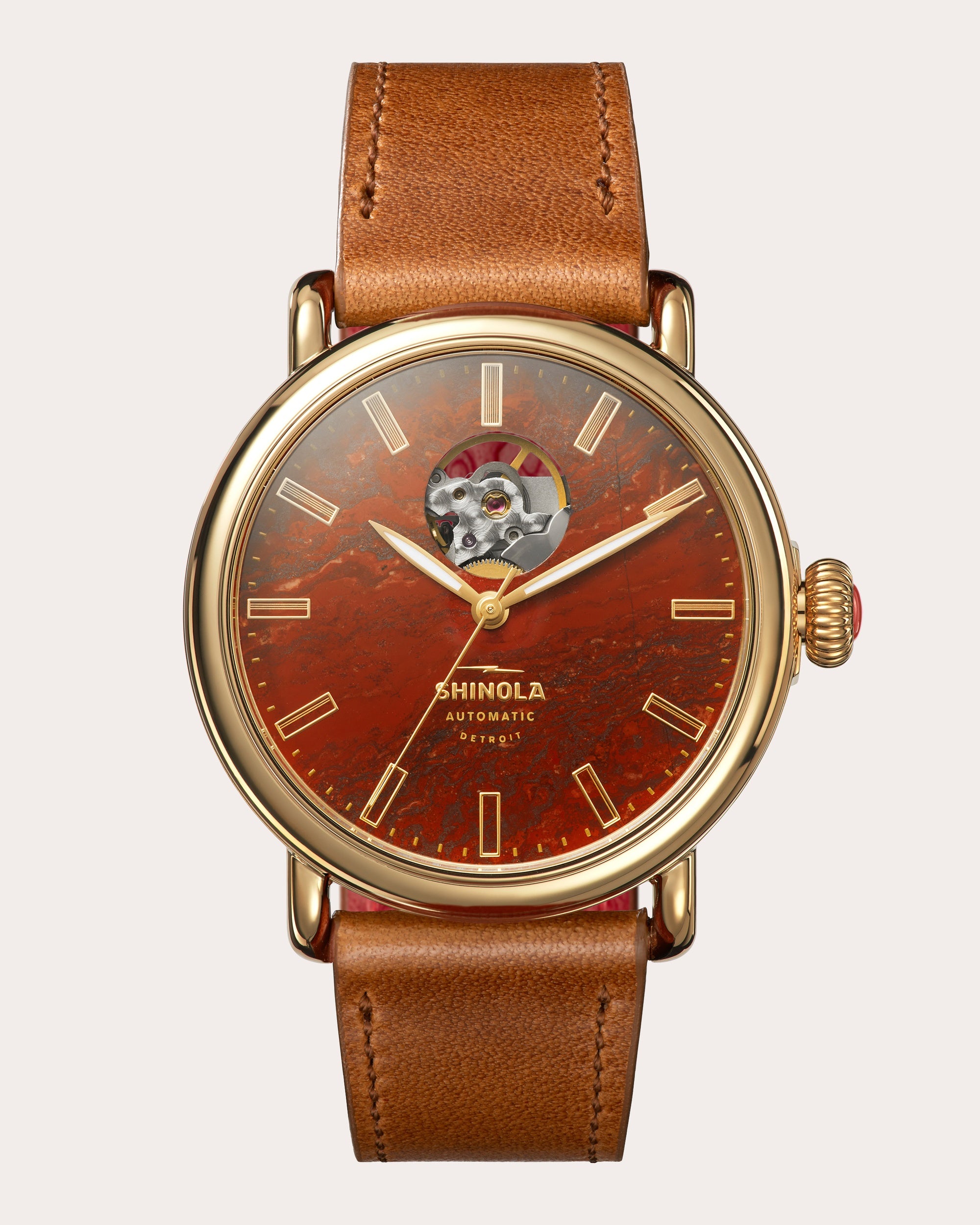 Jasper Runwell Gilda 39mm Leather-Strap Watch