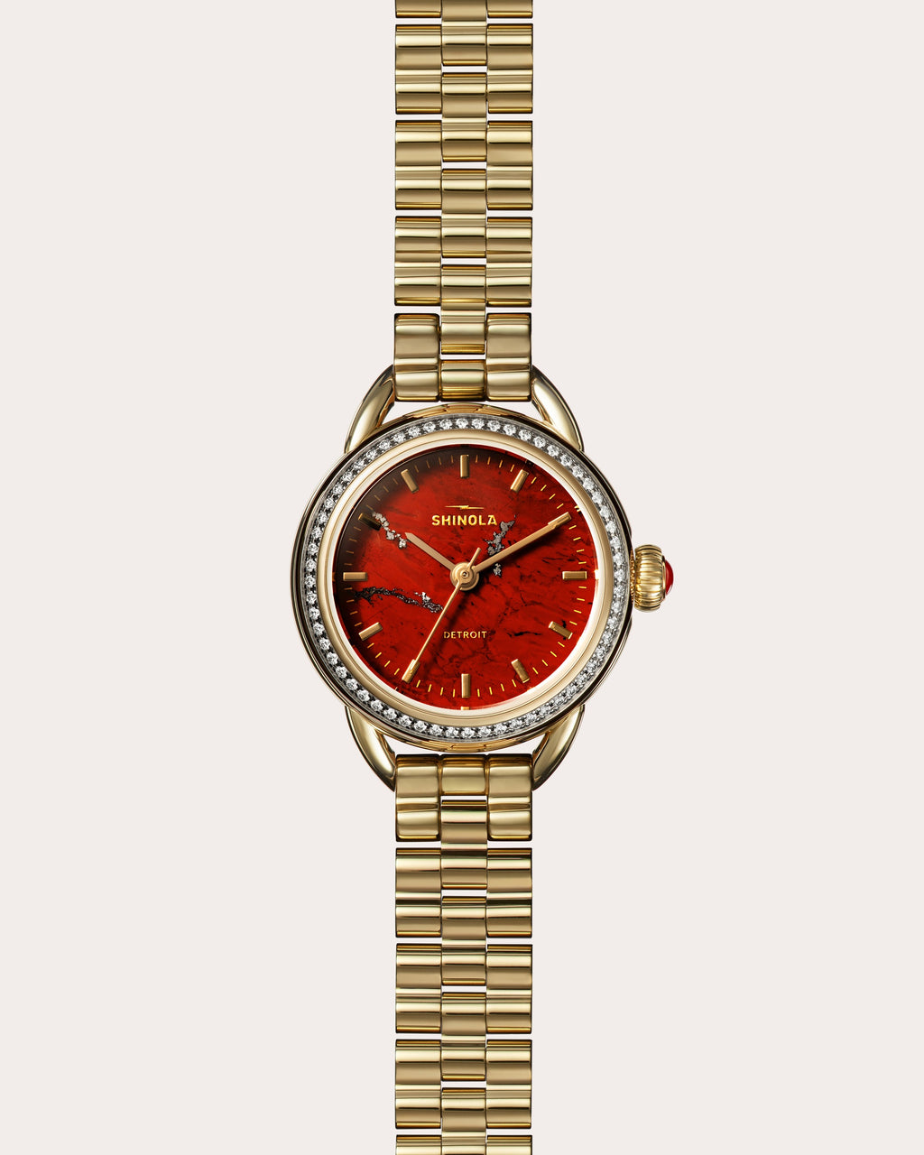 Diamond & Red Jasper Gilda Runabout 25mm Watch