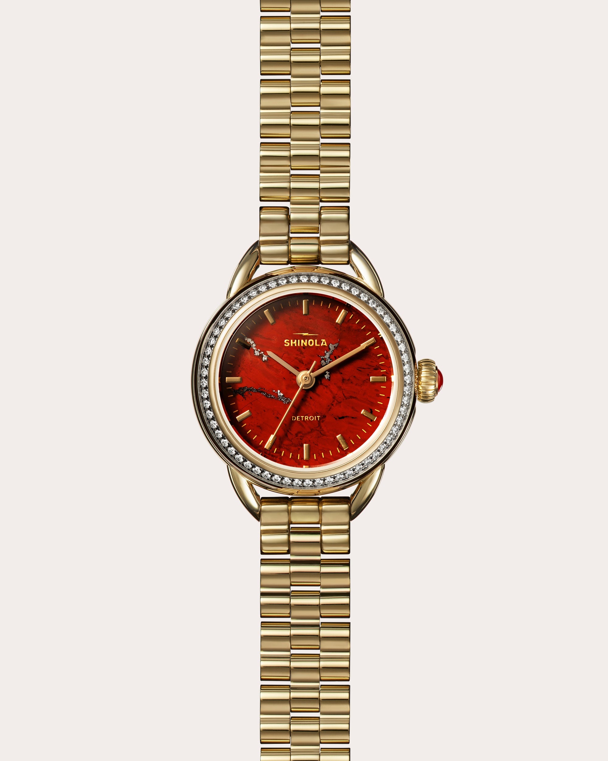 Diamond & Red Jasper Gilda Runabout 25mm Watch