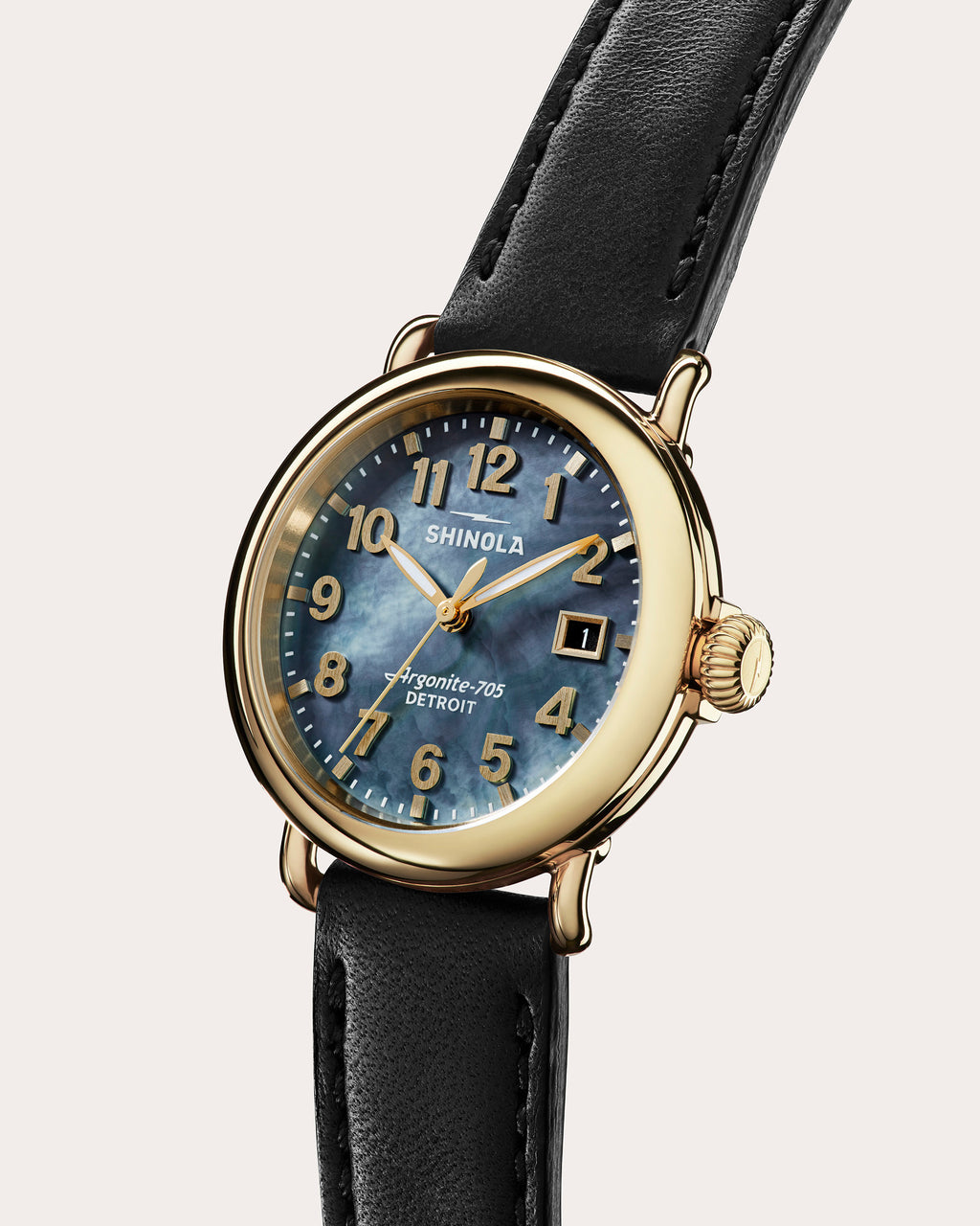 Runwell 36mm Leather-Strap Watch