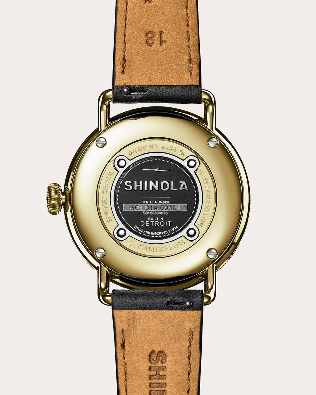 Canfield 38mm Leather-Strap Watch