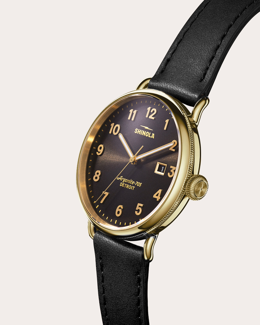 Canfield 38mm Leather-Strap Watch