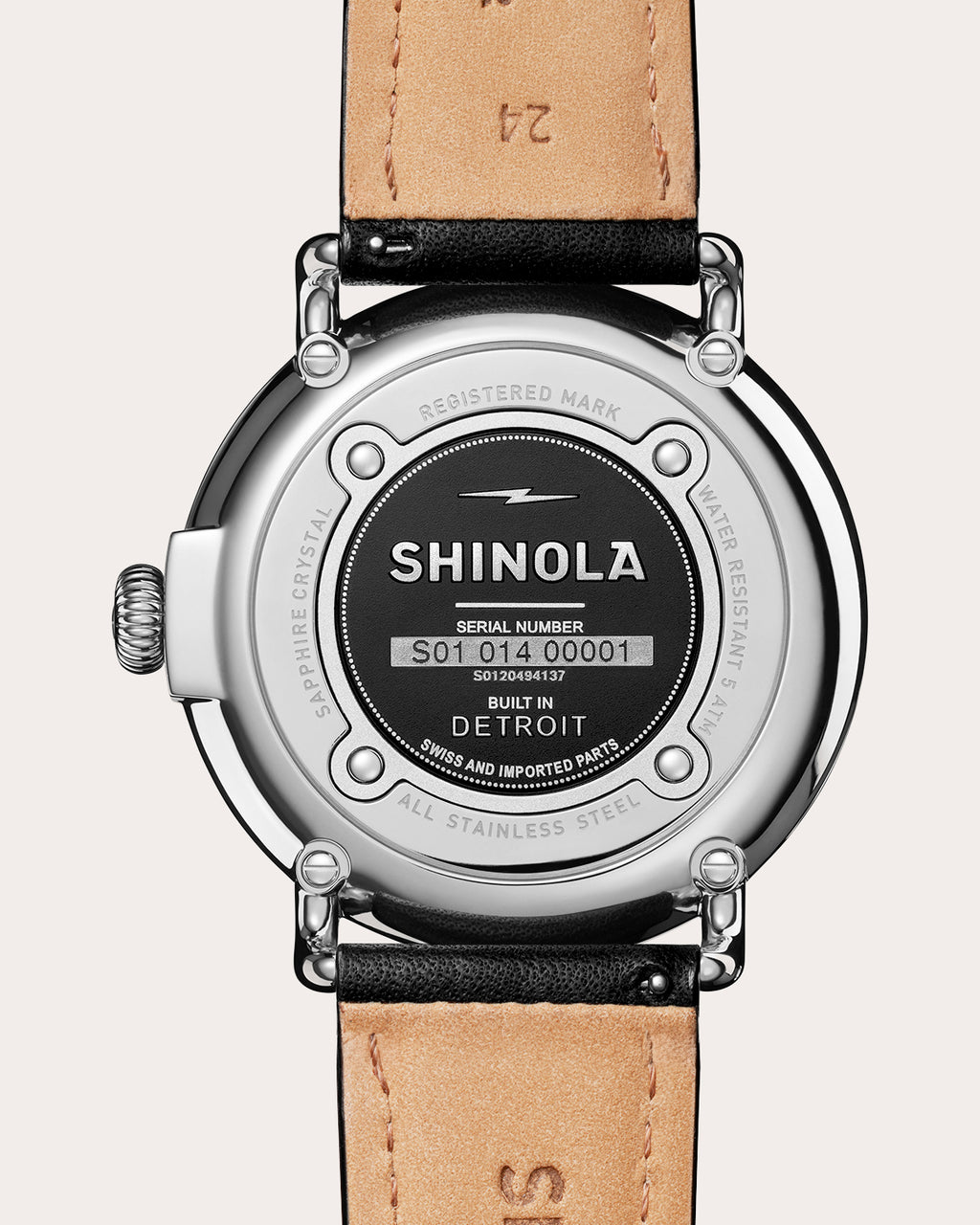 Men's Runwell 47mm Sub-Second Leather Watch