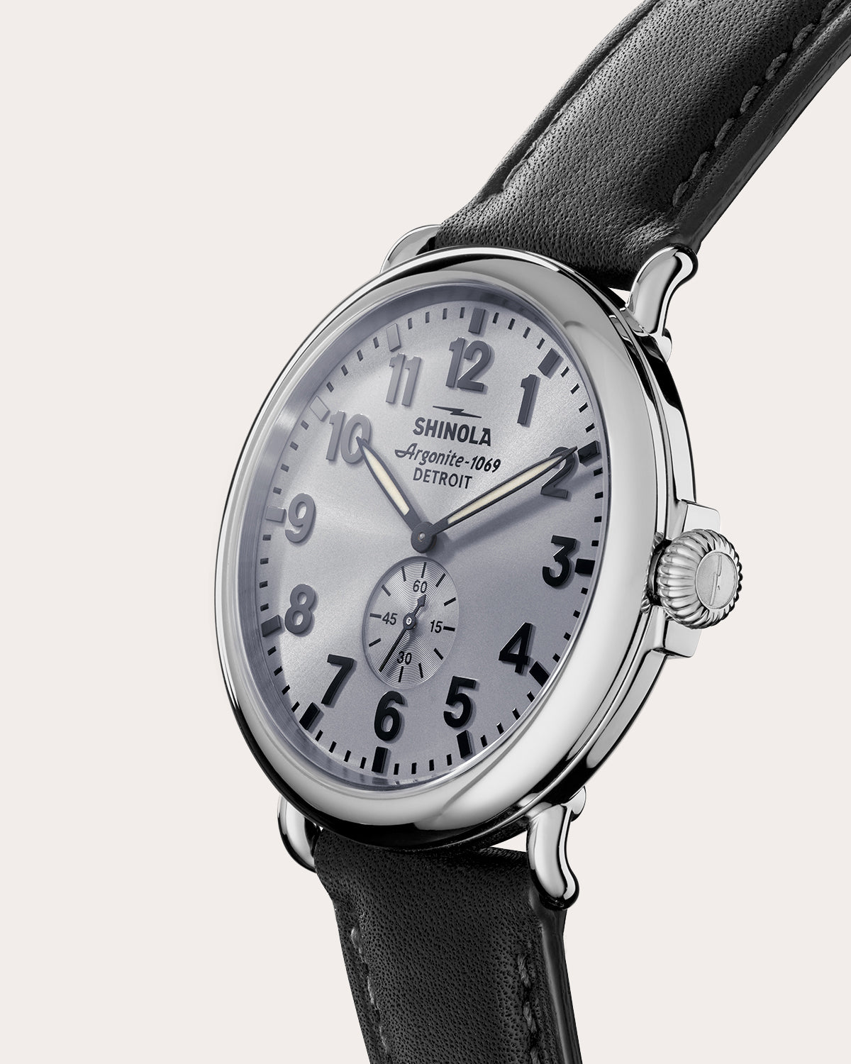 Men's Runwell 47mm Sub-Second Leather Watch