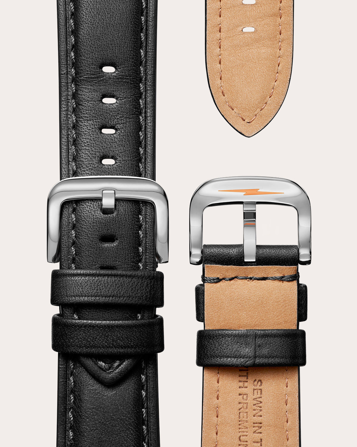 Men's Runwell 47mm Sub-Second Leather Watch